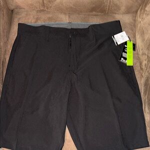 burnside Black Flat-Front Men’s Shorts